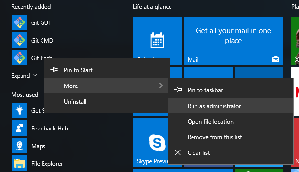 Git Bash As Admin